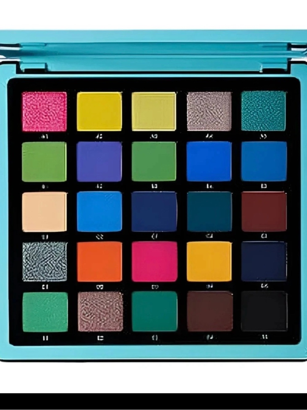 Turquoise Multi-Color Eyeshadow Palette - Vibrant Matte & Shimmer Shades